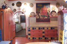 the kitchen